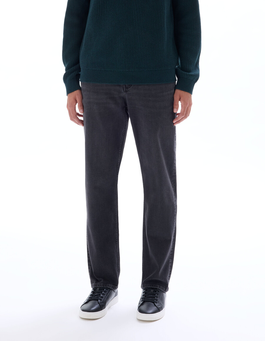 gerade geschnittene stretch-baumwolljeans