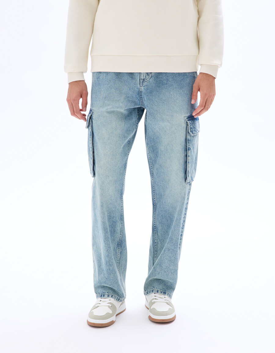 cargo-jeans aus 100 baumwolle