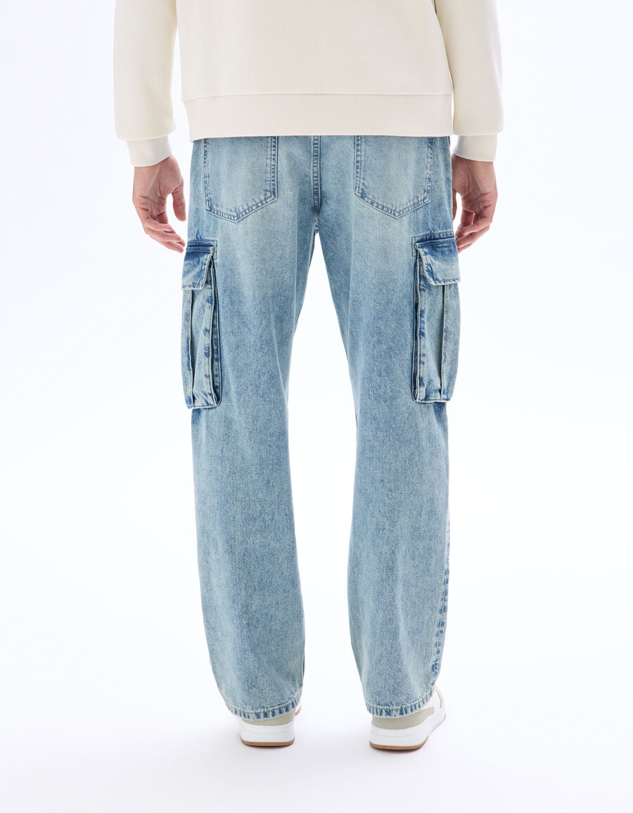 cargo-jeans aus 100 baumwolle