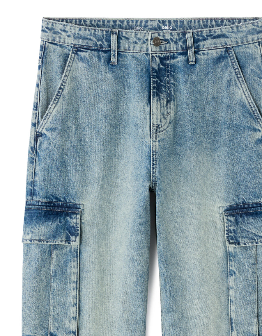 cargo-jeans aus 100 baumwolle