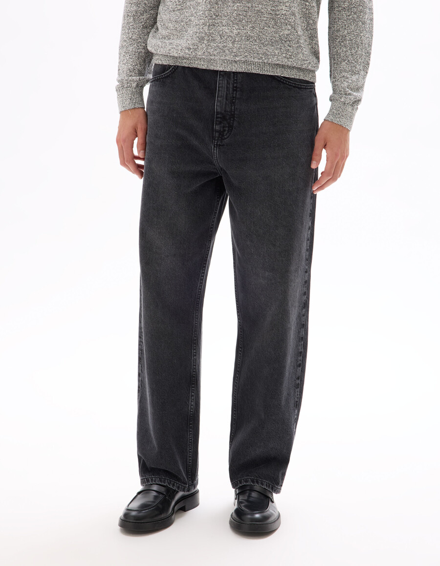 baggy stretch-baumwolljeans