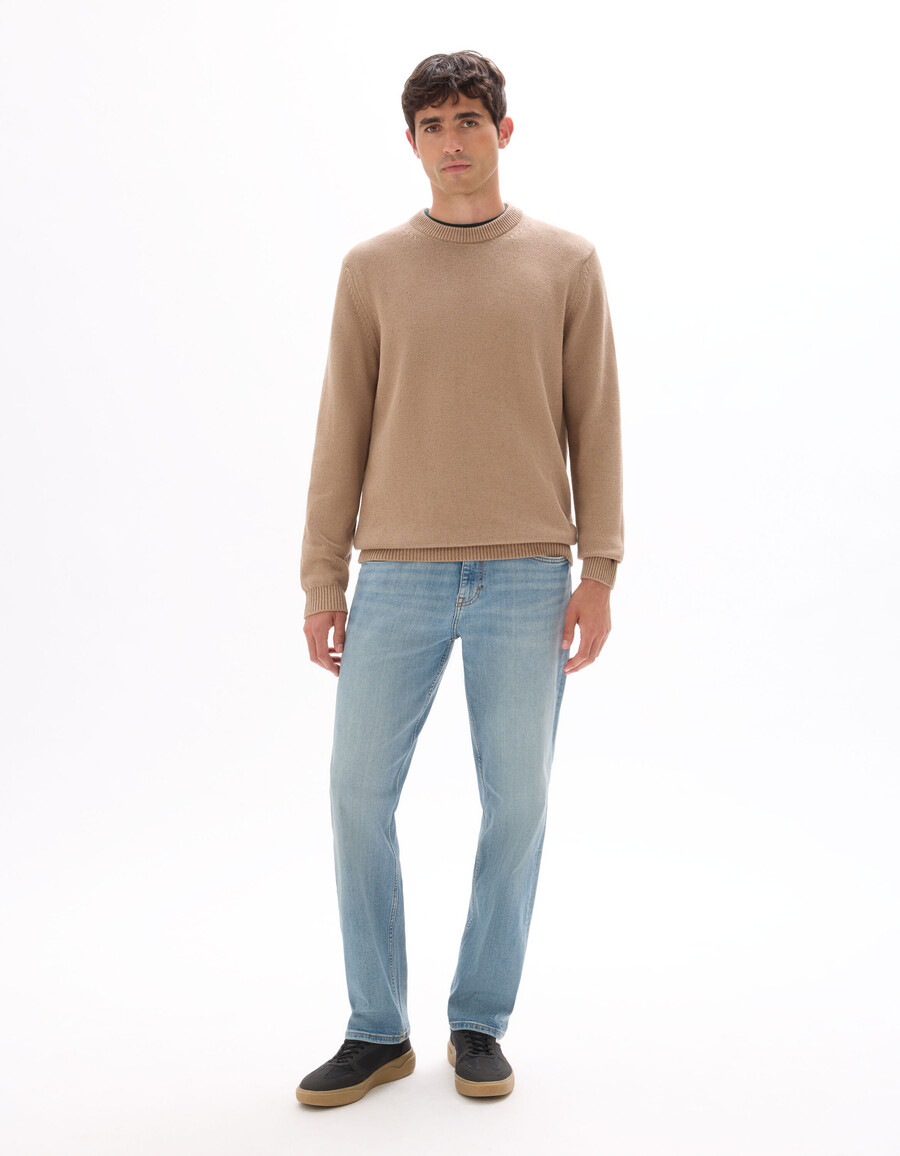 gerade geschnittene stretch-baumwolljeans