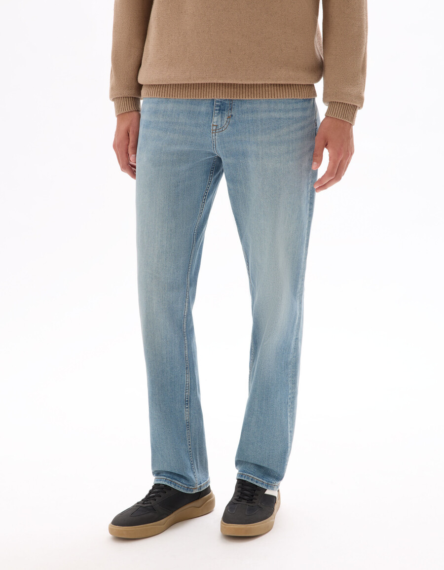 gerade geschnittene stretch-baumwolljeans