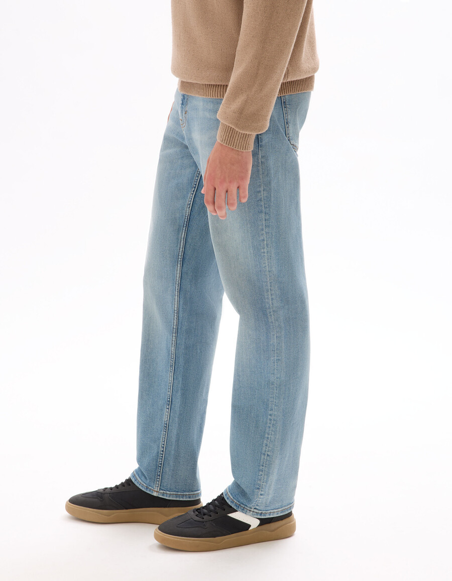 gerade geschnittene stretch-baumwolljeans