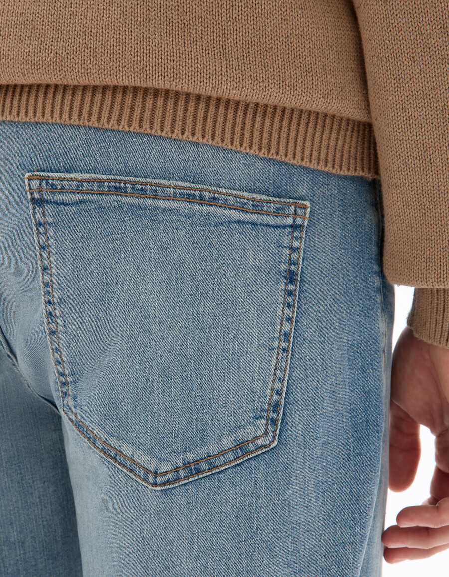 gerade geschnittene stretch-baumwolljeans