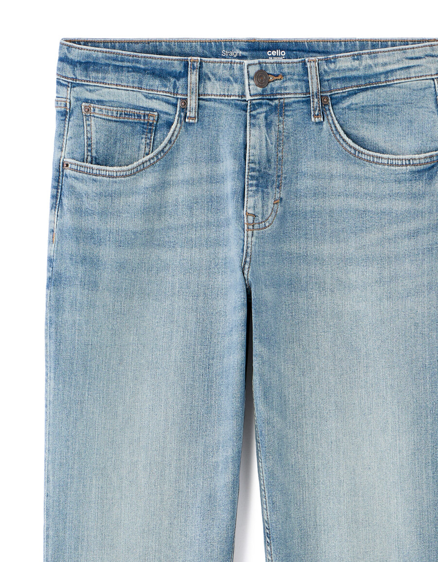 gerade geschnittene stretch-baumwolljeans
