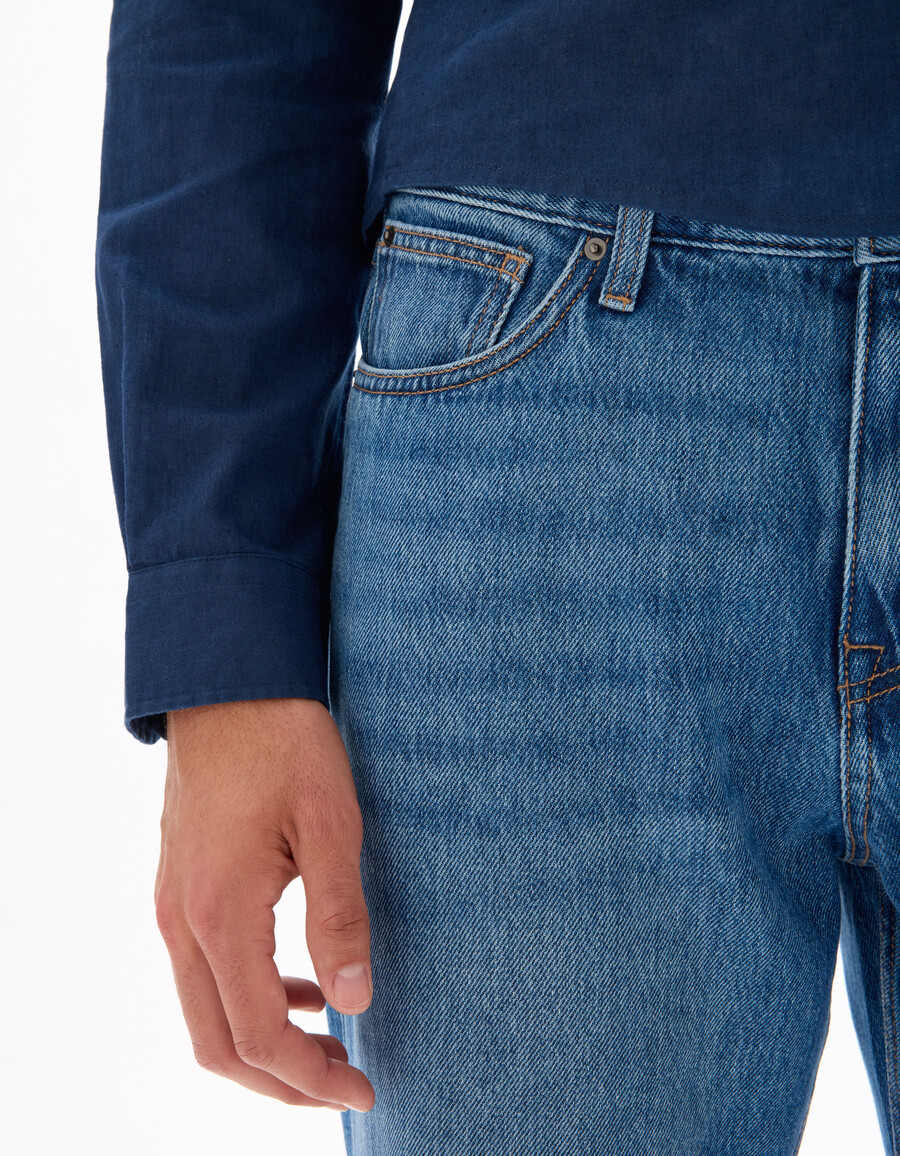 lockere baumwolljeans aus tencel lyocell