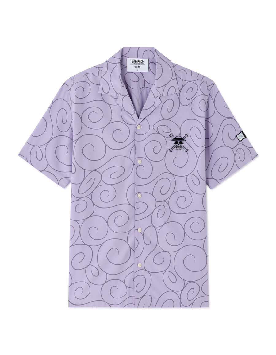 einteiliges lila oversize-hemd