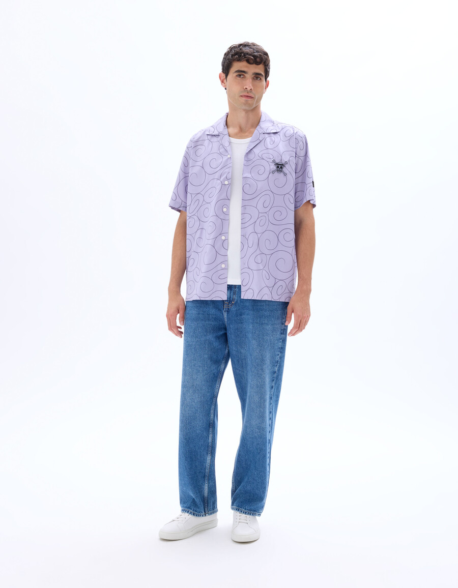einteiliges lila oversize-hemd
