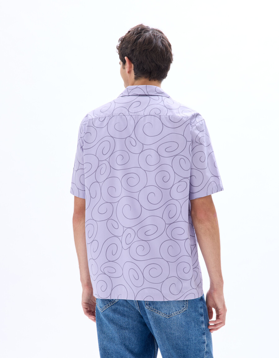 einteiliges lila oversize-hemd