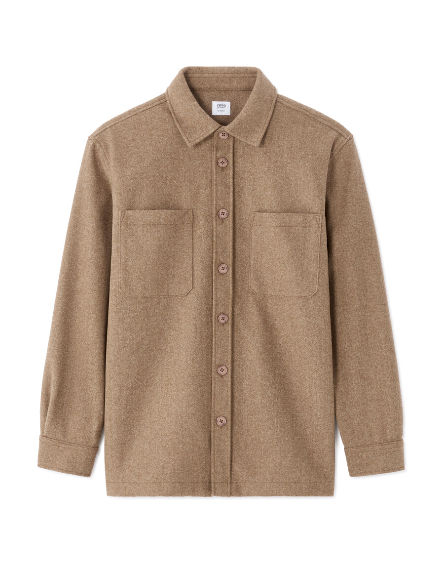 warmes schlichtes braunes overshirt