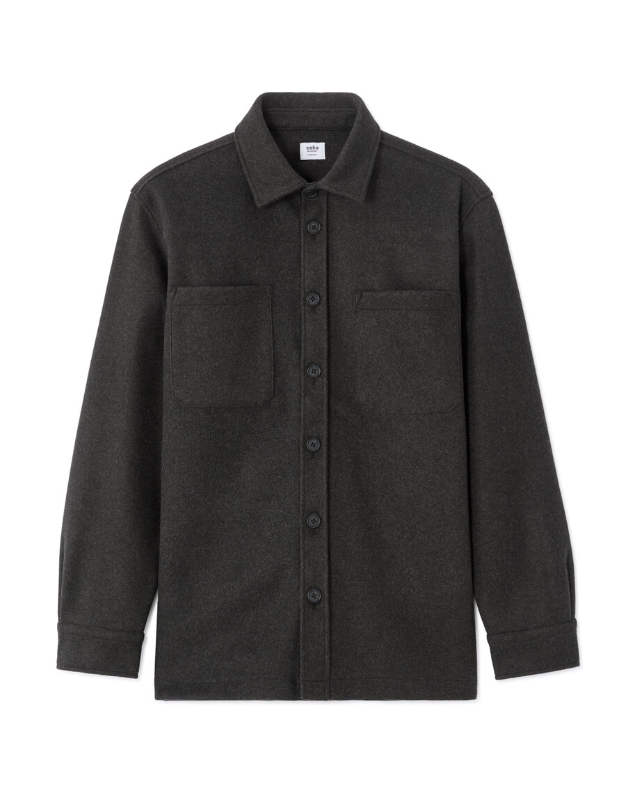 warmes schlichtes graues overshirt