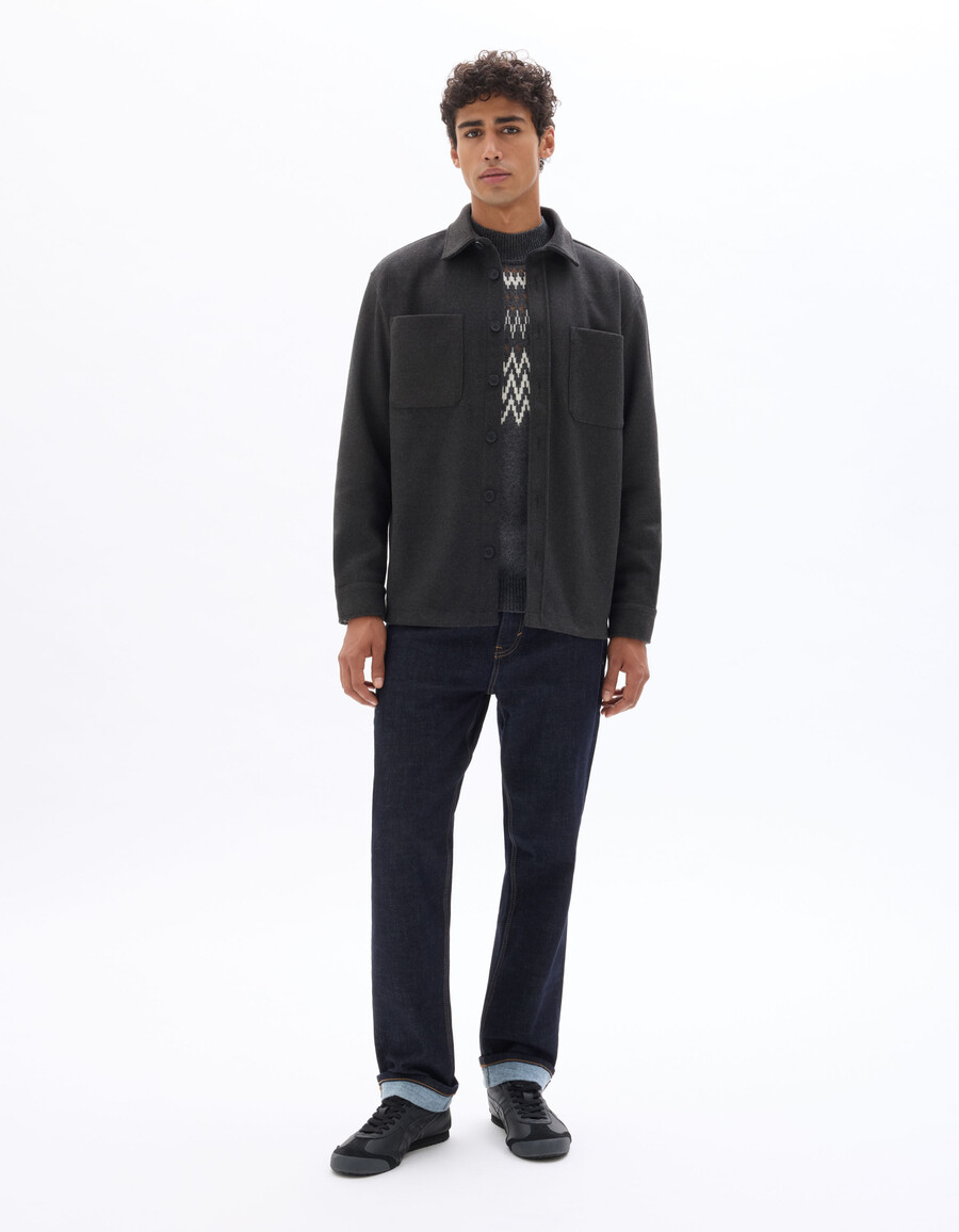 warmes schlichtes graues overshirt