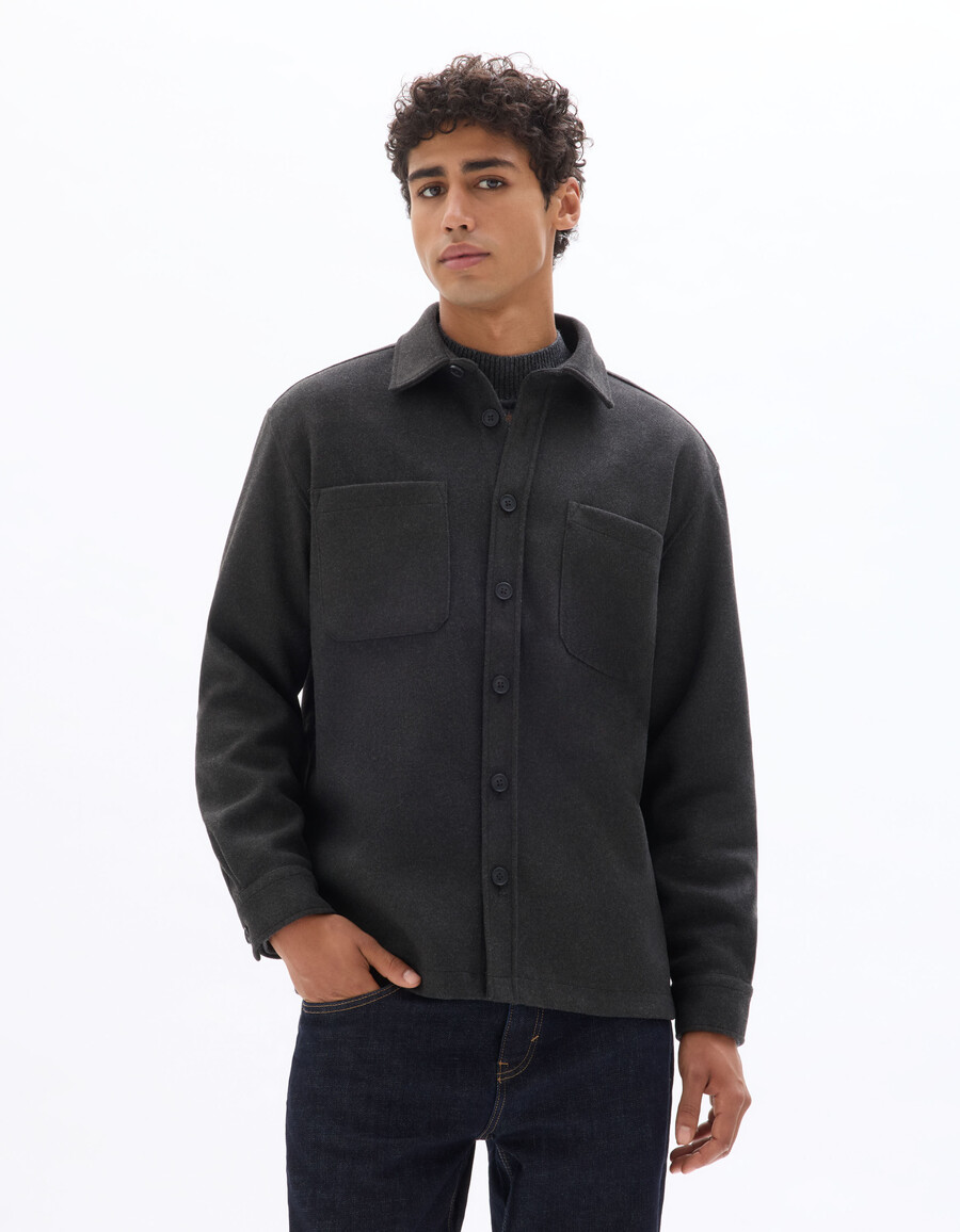 warmes schlichtes graues overshirt