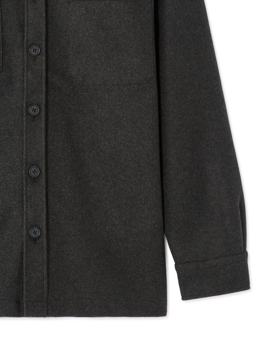 warmes schlichtes graues overshirt