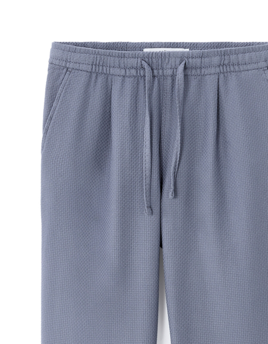 schmal geschnittene strukturierte canvas-hose 100 baumwolle