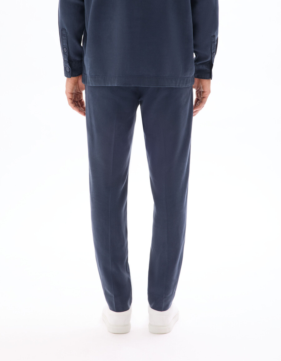 tencel lyocell chino-hose mit geradem bein