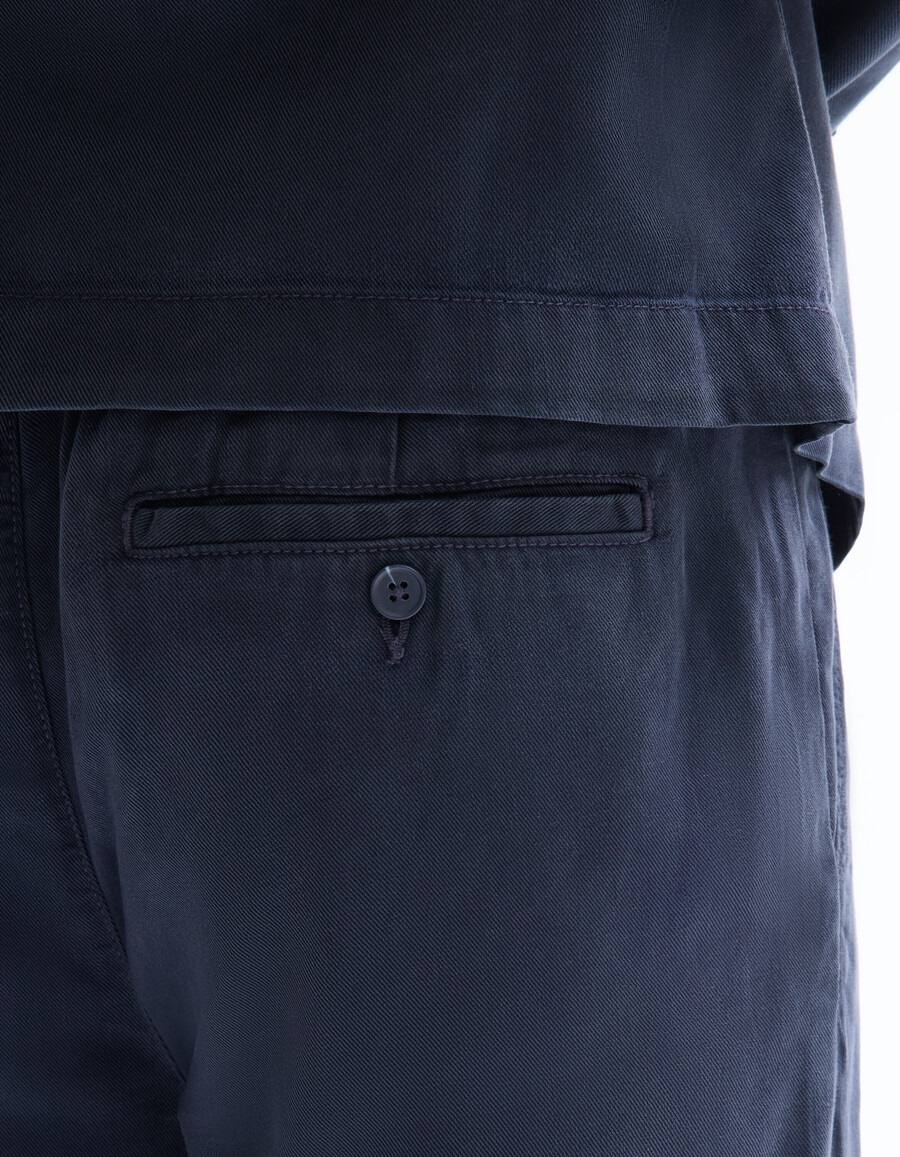 tencel lyocell chino-hose mit geradem bein