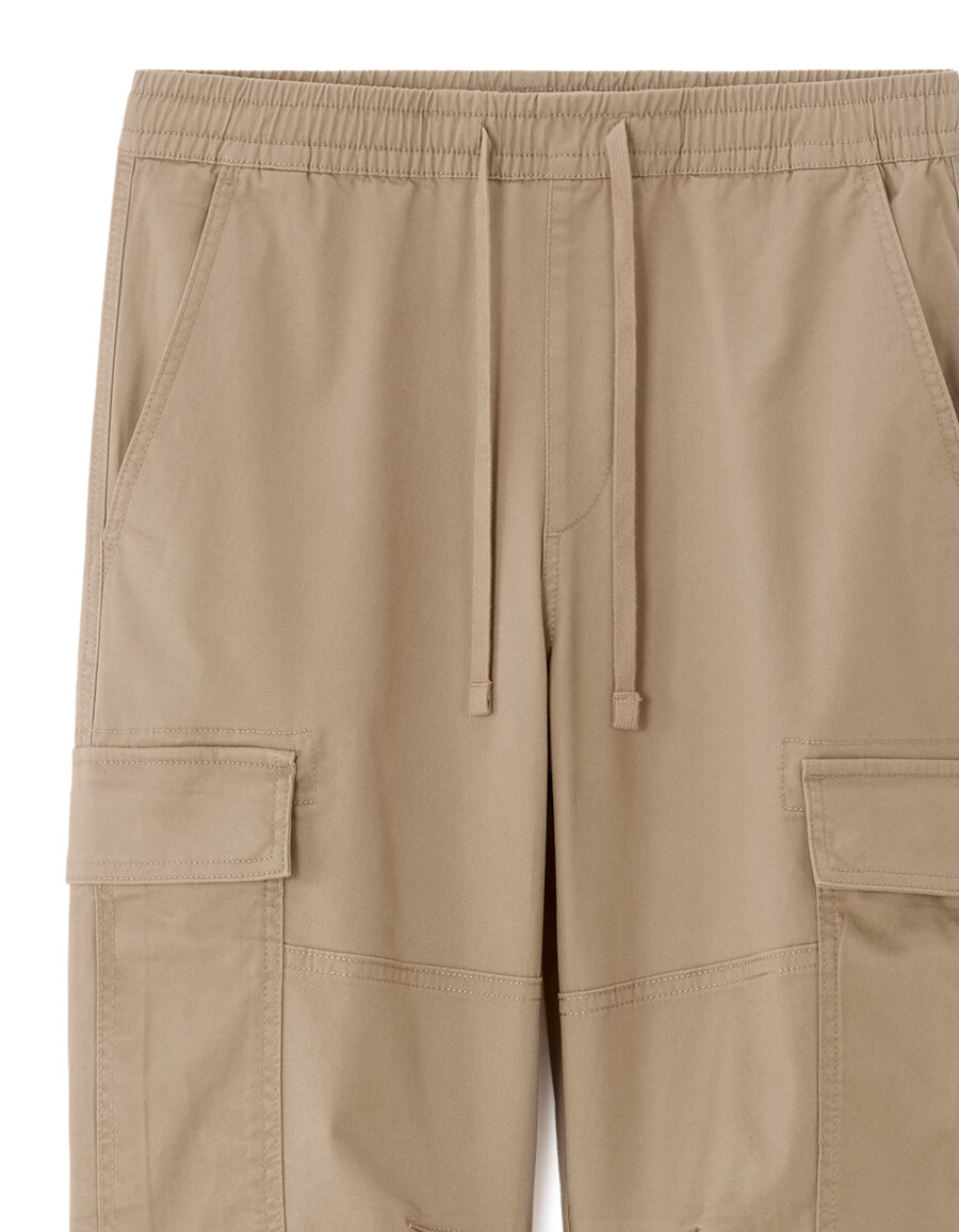 gerade geschnittene cargohose aus stretch-baumwolle