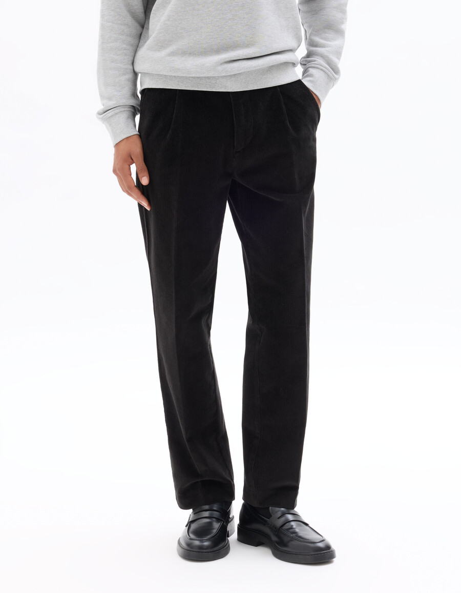 gerade geschnittene samt-chino-hose