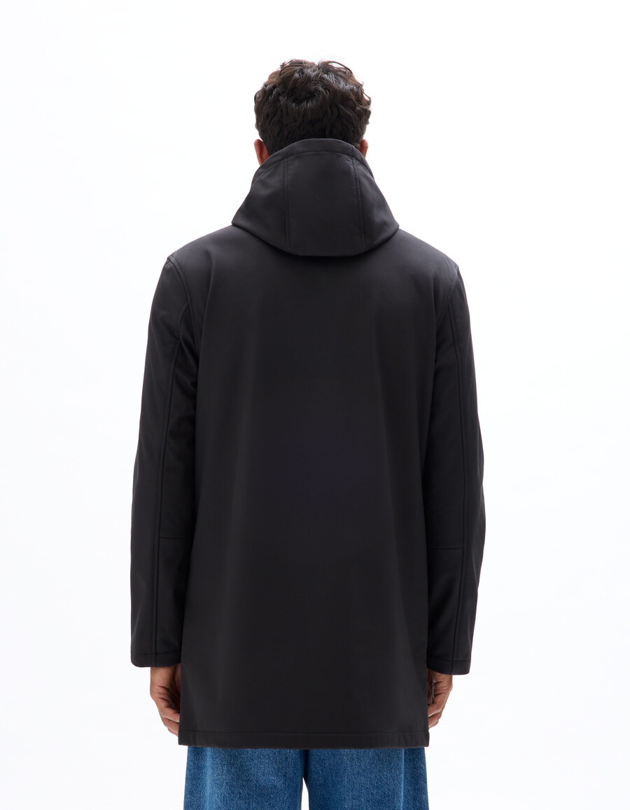 softshell-parka mit kapuze