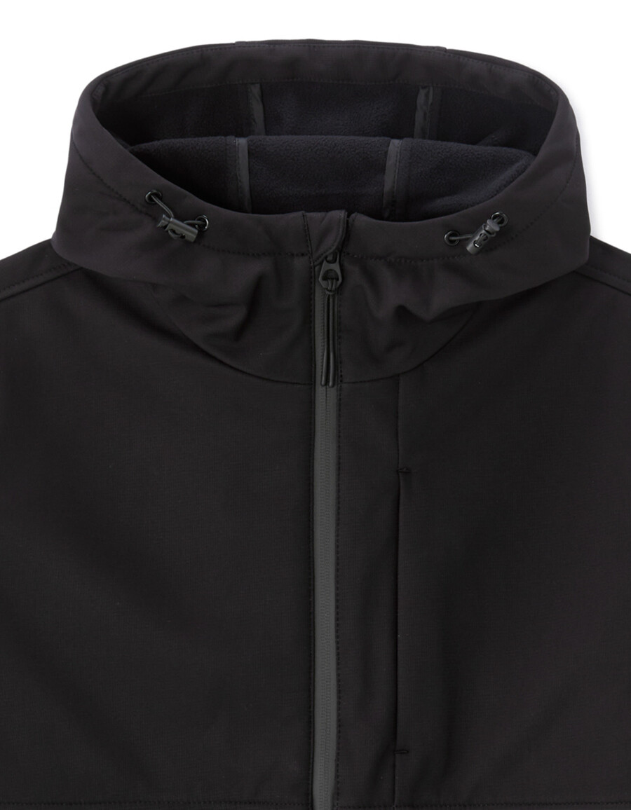 softshell-parka mit kapuze