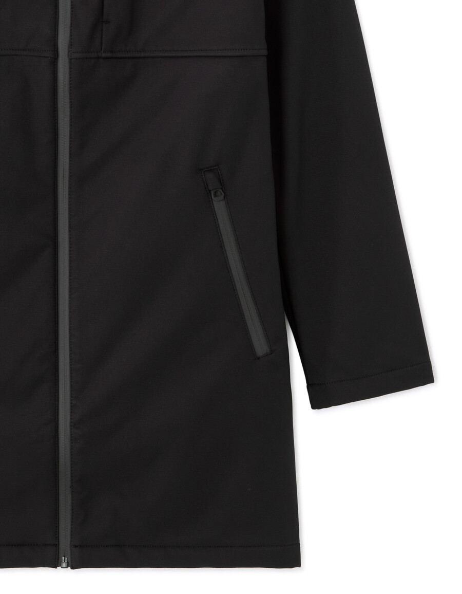 softshell-parka mit kapuze