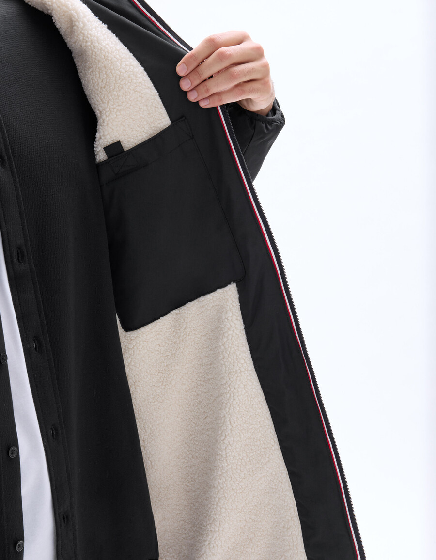 drycore parka mit wasserabweisender sherpagefütterter kapuze