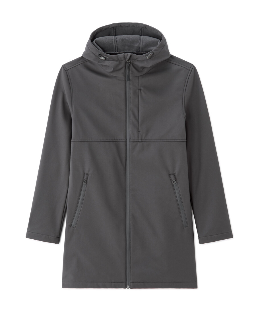 softshell-parka mit kapuze