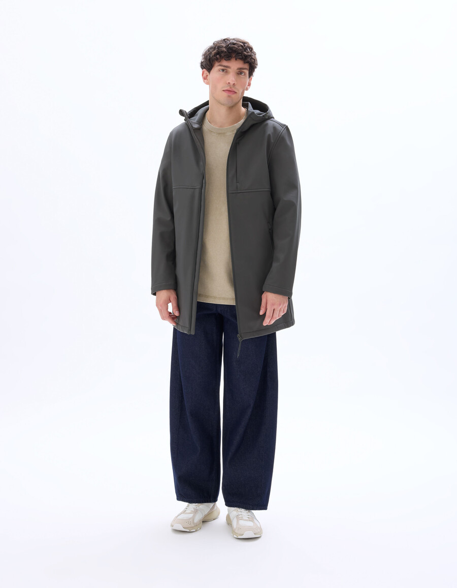 softshell-parka mit kapuze