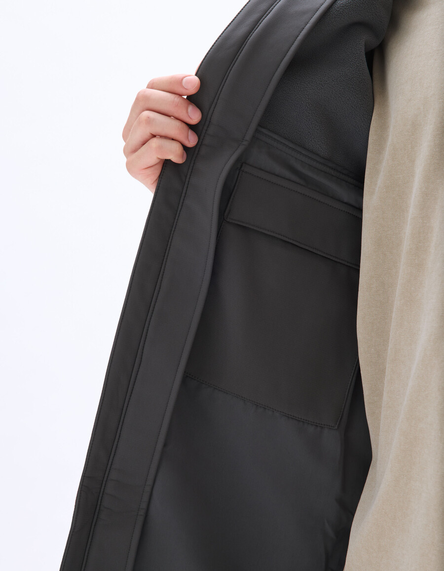 softshell-parka mit kapuze