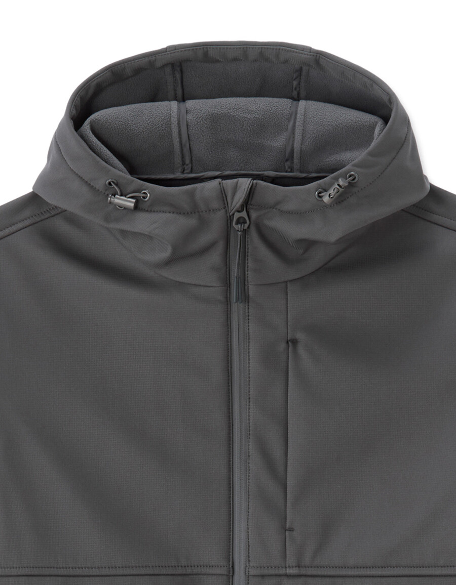 softshell-parka mit kapuze