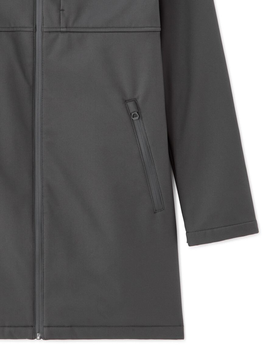 softshell-parka mit kapuze