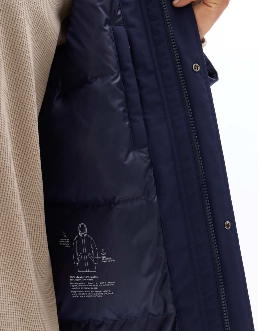 daunenparka mit kapuze 90 daunen 10 federn
