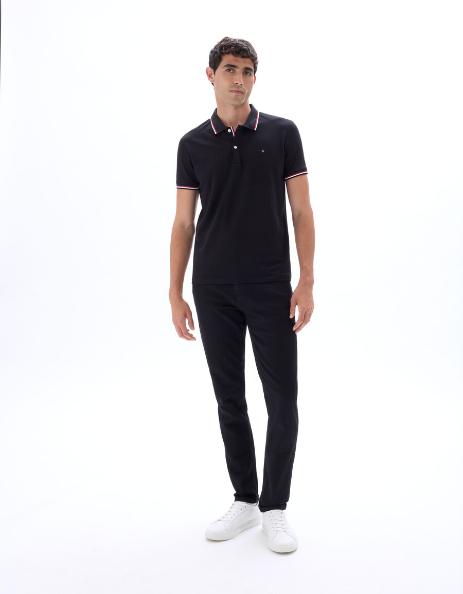 schmal geschnittenes poloshirt aus stretch-baumwollpiqué