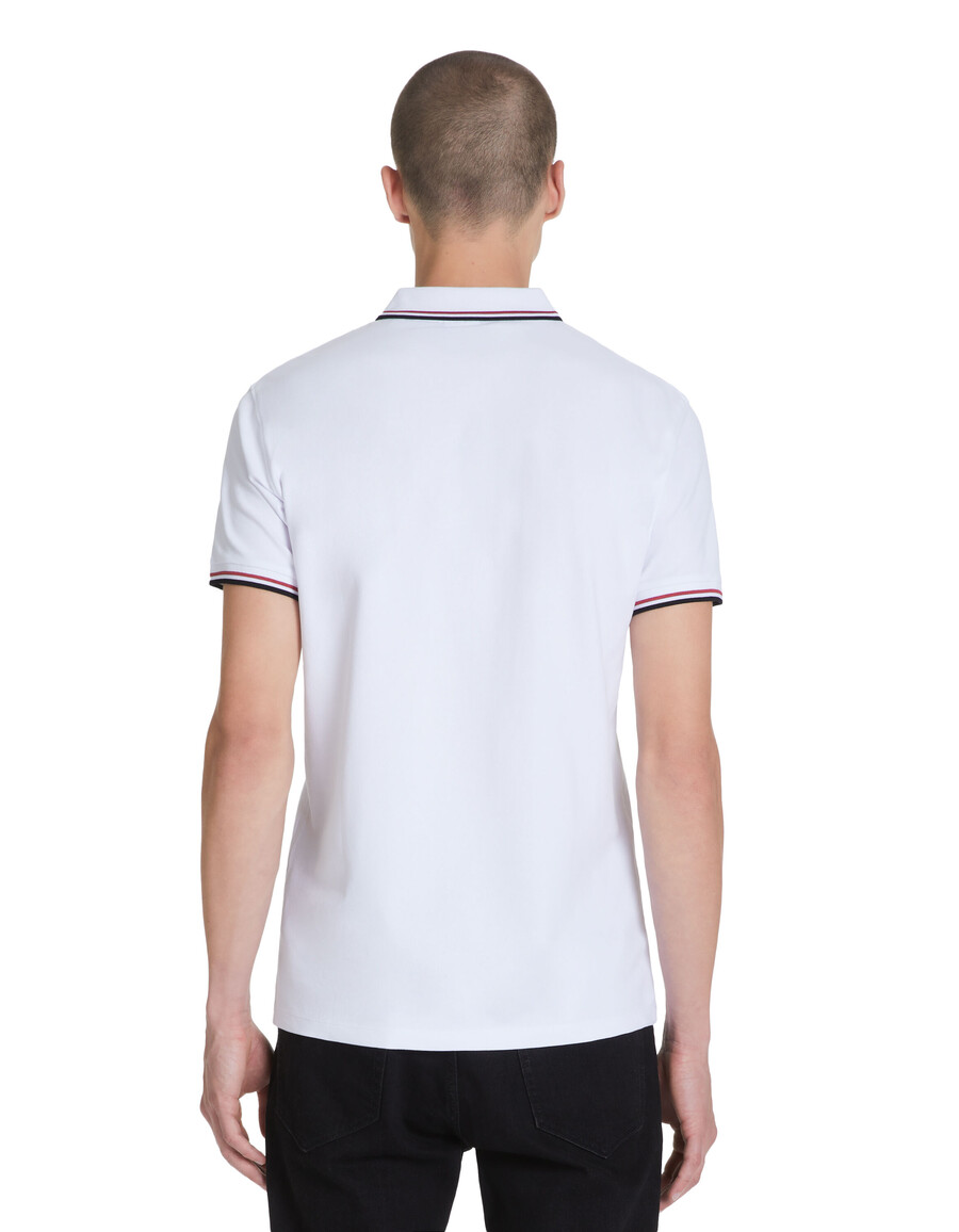 schmal geschnittenes piqué-poloshirt aus stretch-baumwolle