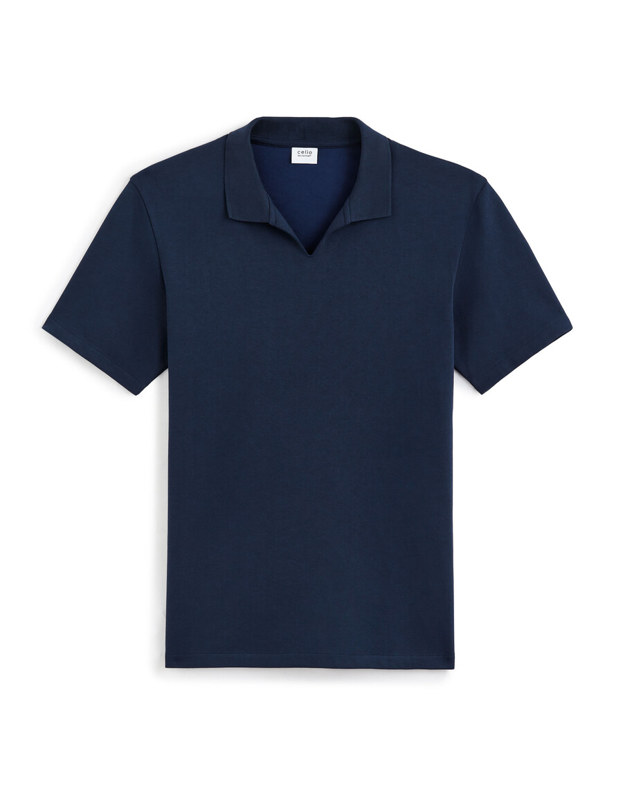 poloshirt mit kubanischem kragen in regulärer passform aus baumwollmischgewebe