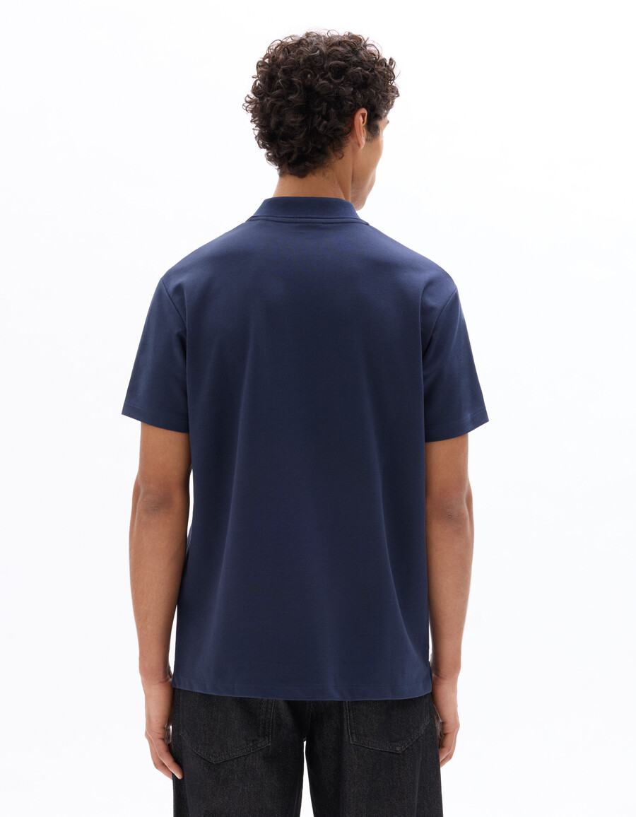 poloshirt mit kubanischem kragen in regulärer passform aus baumwollmischgewebe