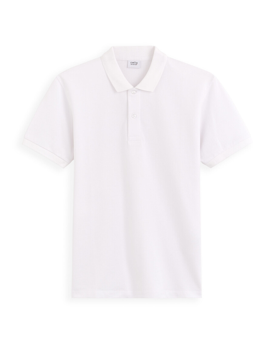 regular piqué-poloshirt aus 100 baumwolle lang