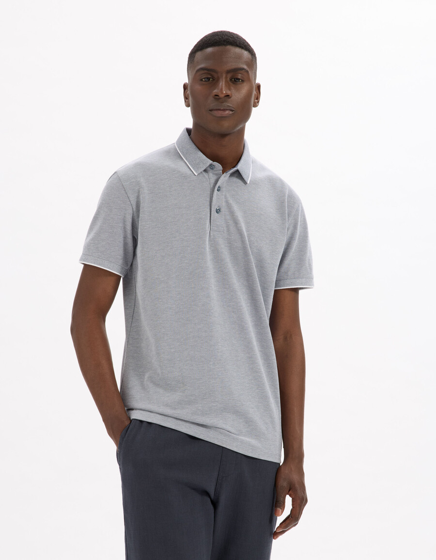 poloshirt in regulärer passform baumwollmischung