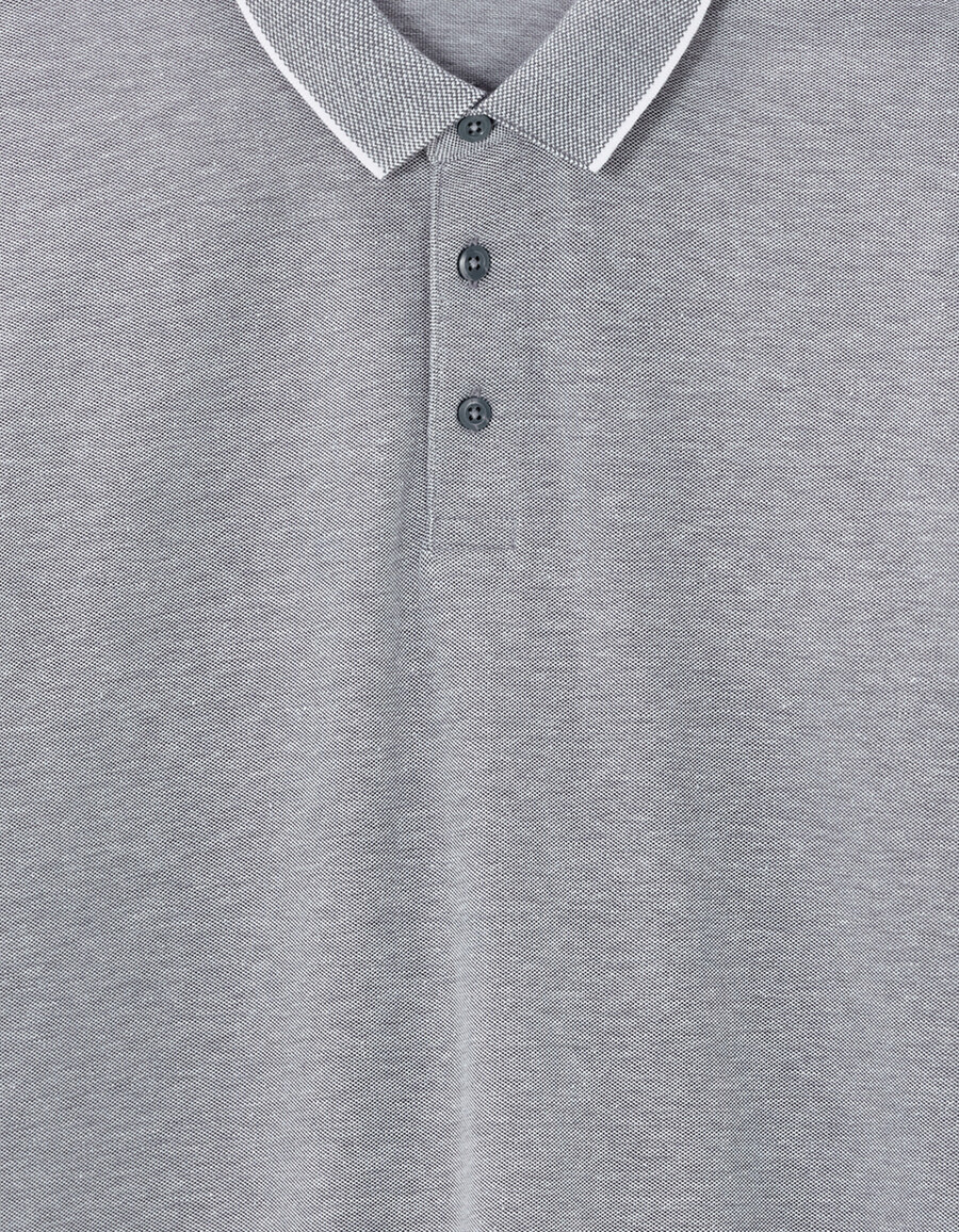 poloshirt in regulärer passform baumwollmischung