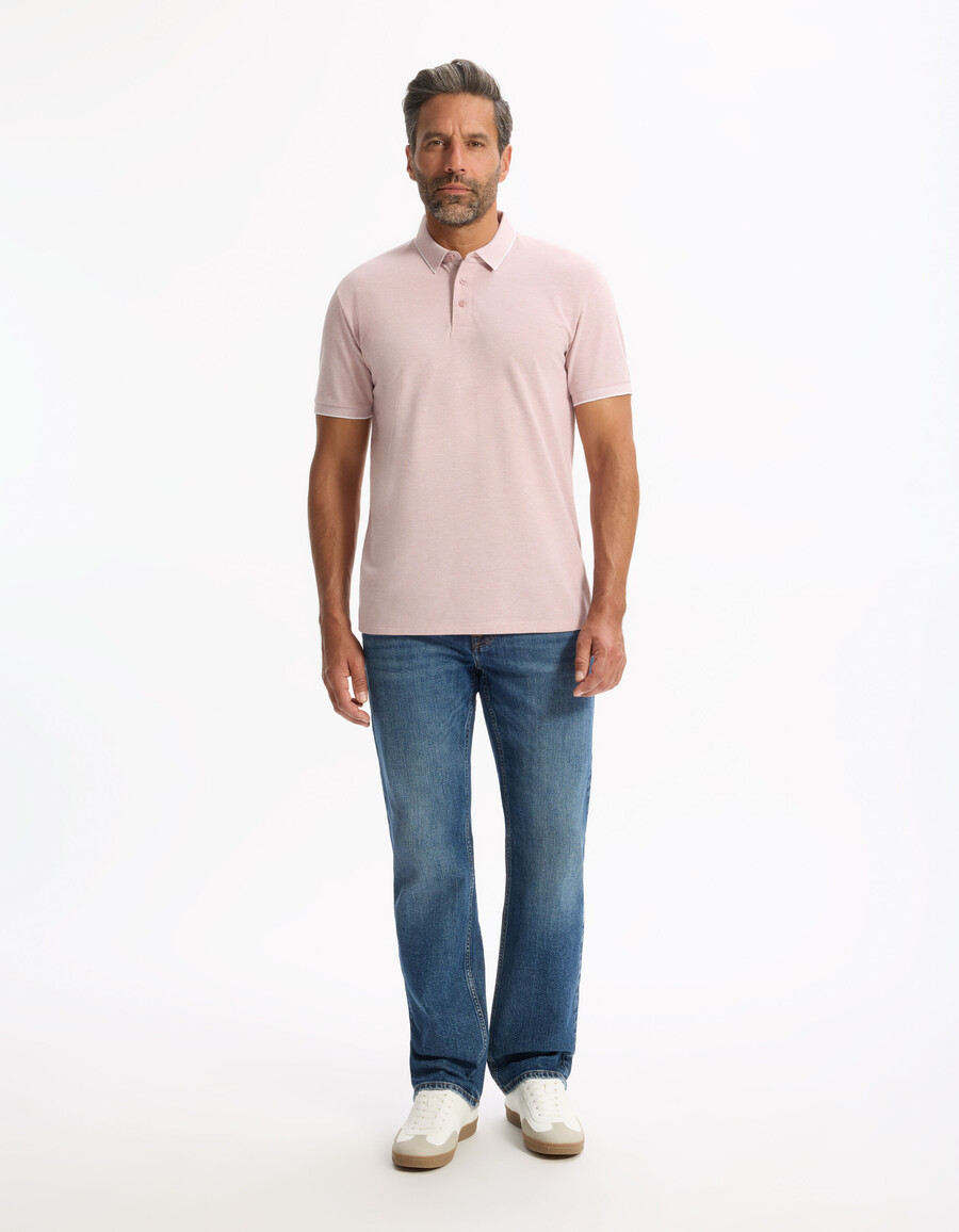 poloshirt in regulärer passform baumwollmischung