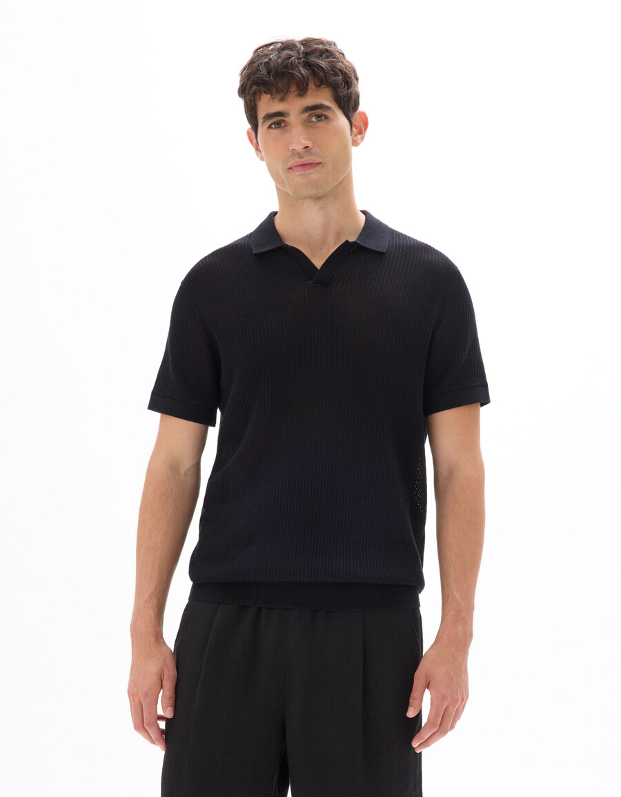 poloshirt in regulärer passform aus 100 baumwollstrick