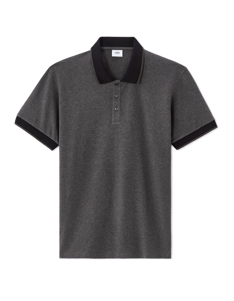 poloshirt aus normalem jersey-material aus stretch-baumwolle