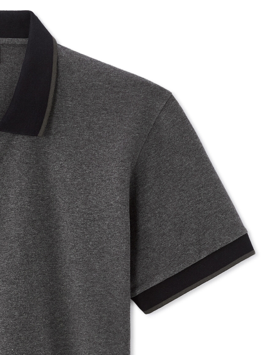 poloshirt aus normalem jersey-material aus stretch-baumwolle