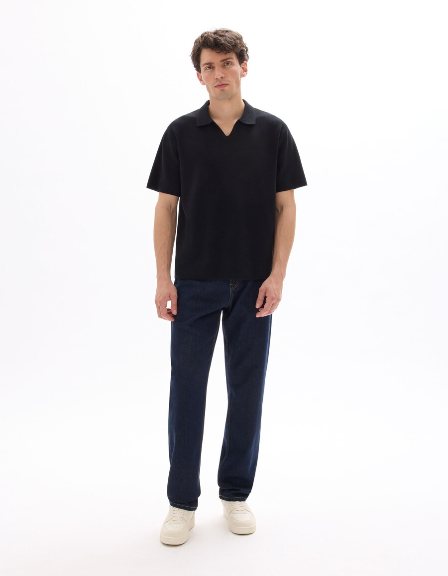 kastenförmiges poloshirt 100 baumwolle milano
