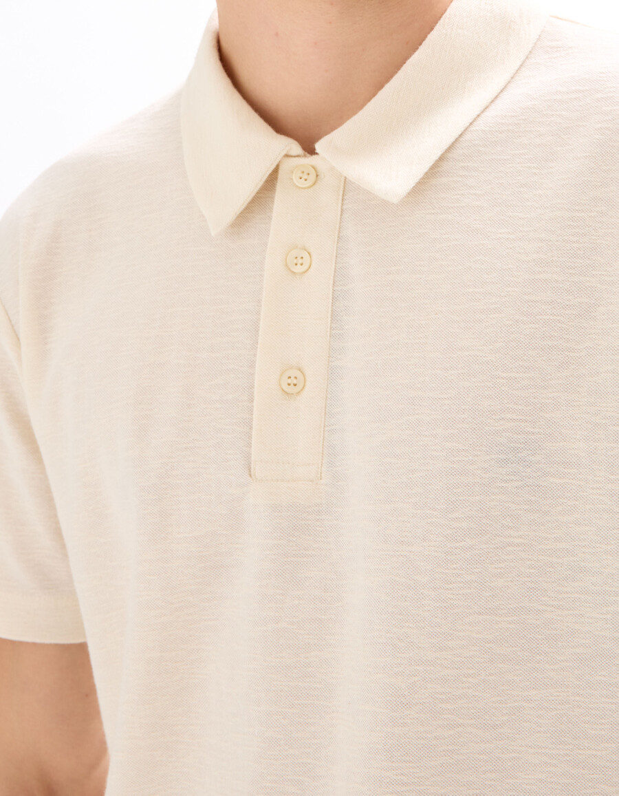 einfarbiges jersey-poloshirt