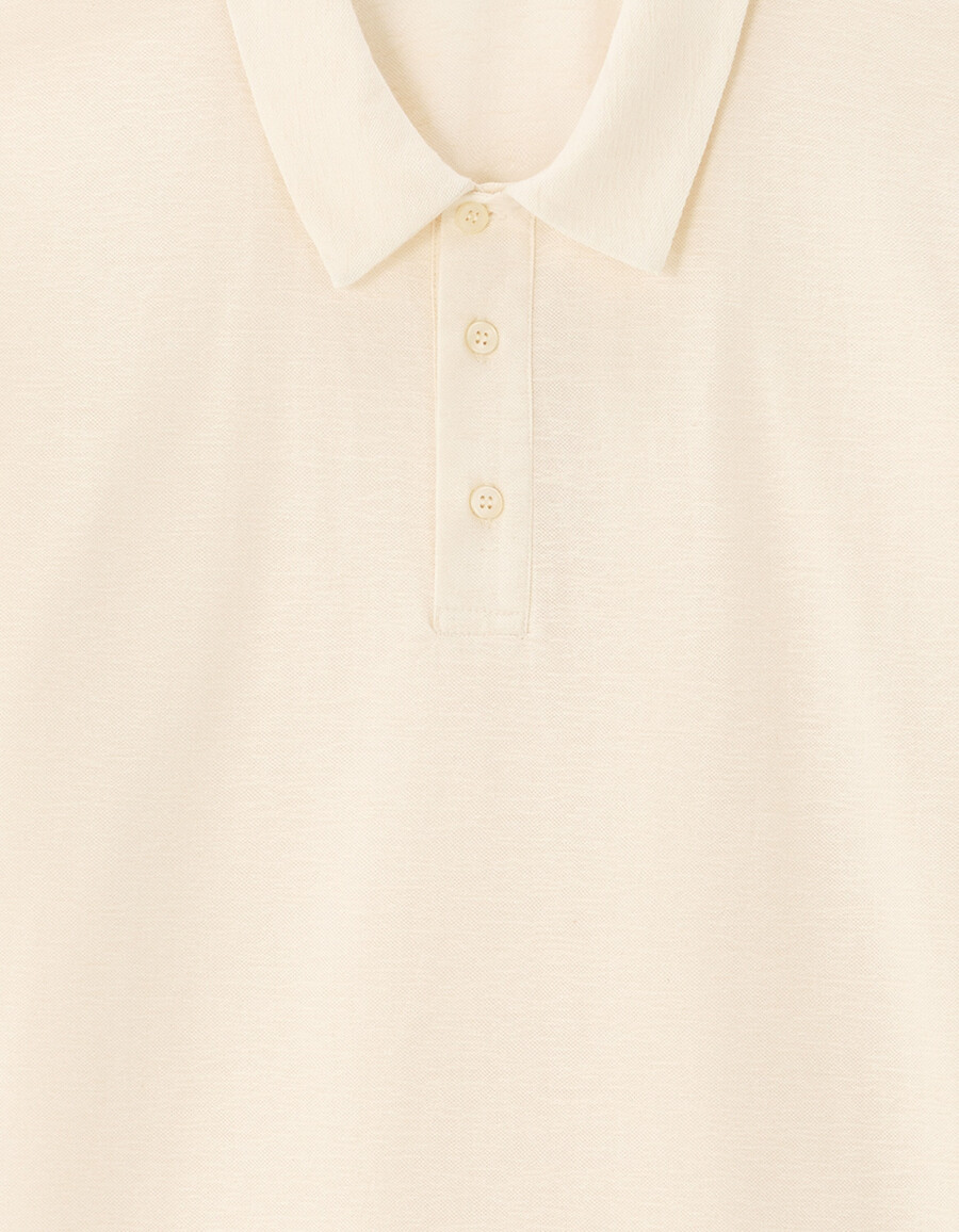 einfarbiges jersey-poloshirt