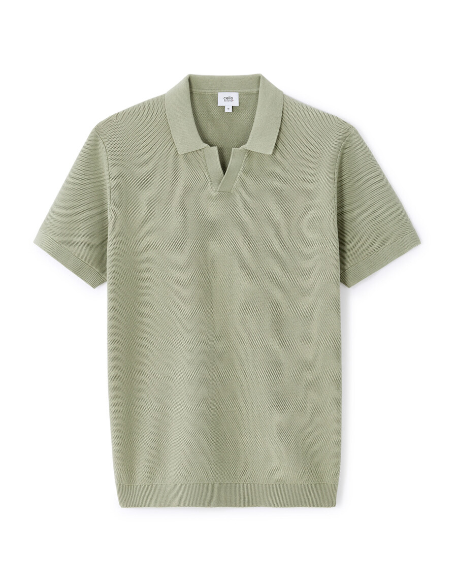 regular piqué-poloshirt aus 100 baumwollstrick