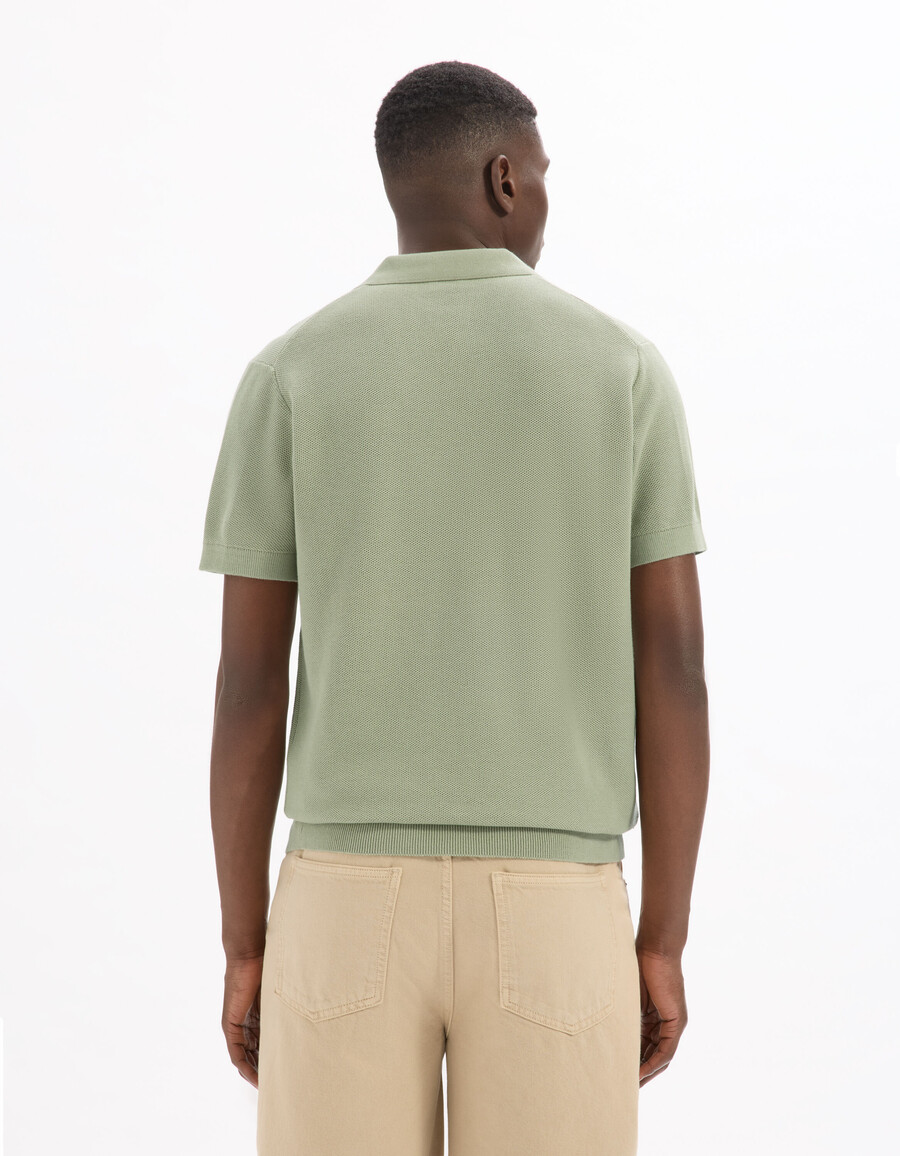 regular piqué-poloshirt aus 100 baumwollstrick
